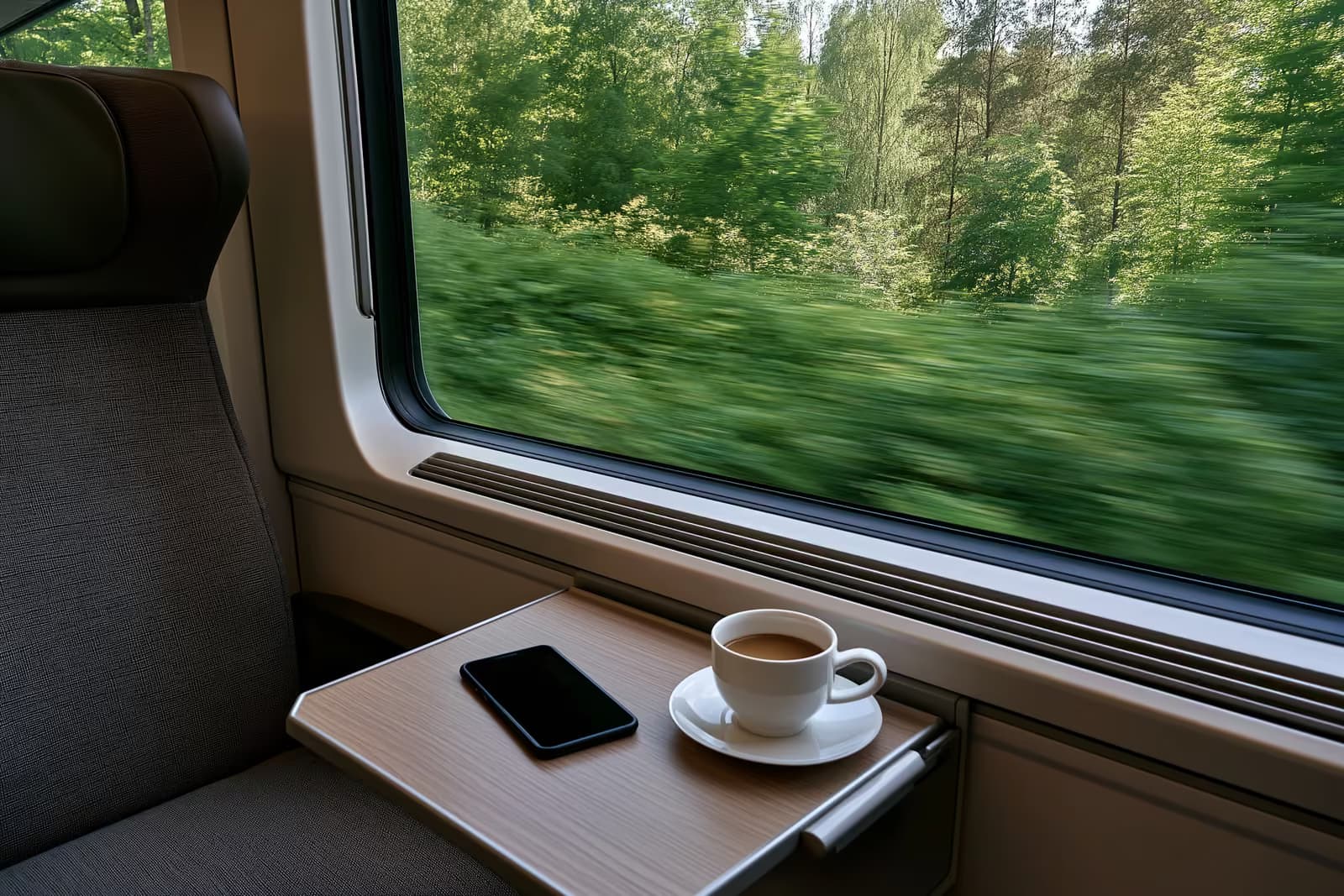 Ryte Vokietijos stoties platformoje laukiantis greitasis „Deutsche Bahn ICE“ traukinys.