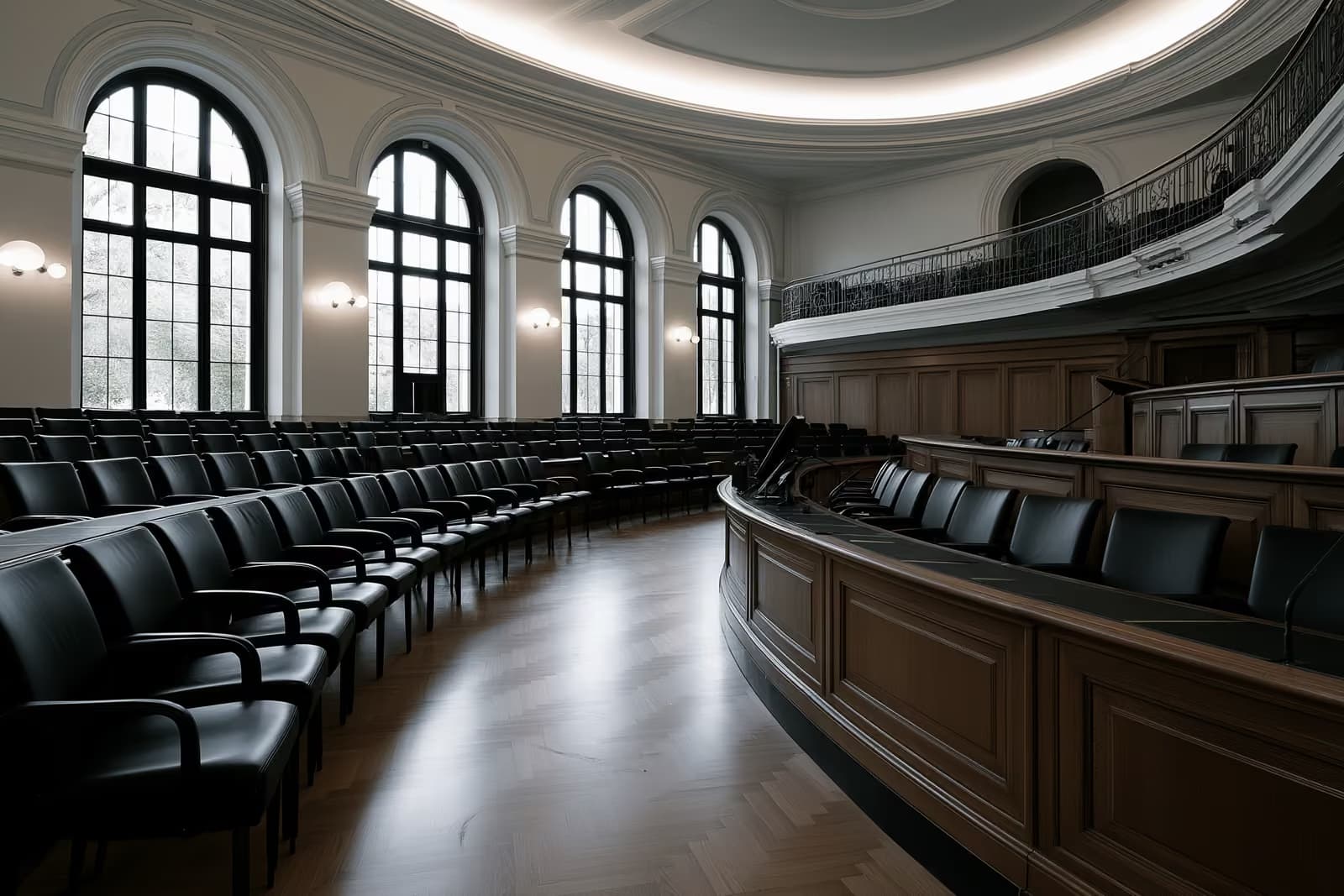 Bundesrato pastato Berlyne išorė po giedru vasaros dangumi.